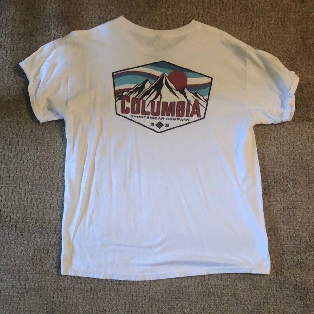 Columbia White Crew Neck Tee - Picture 4 of 5